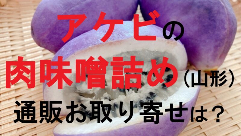 アケビ肉味噌詰め