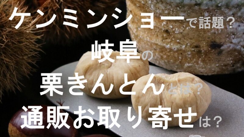 岐阜の栗きんとん